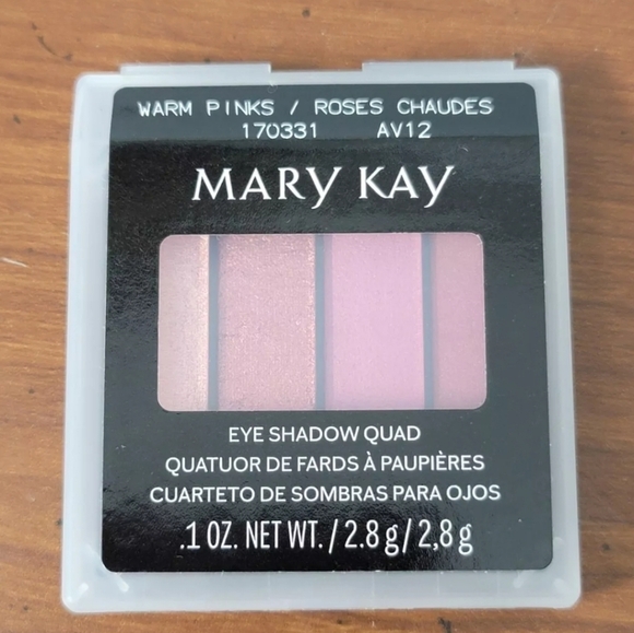 New Mary Kay Warm Pinks Pressed Eye Shadow Quad Palette Makeup Cosmetics - Picture 1 of 3